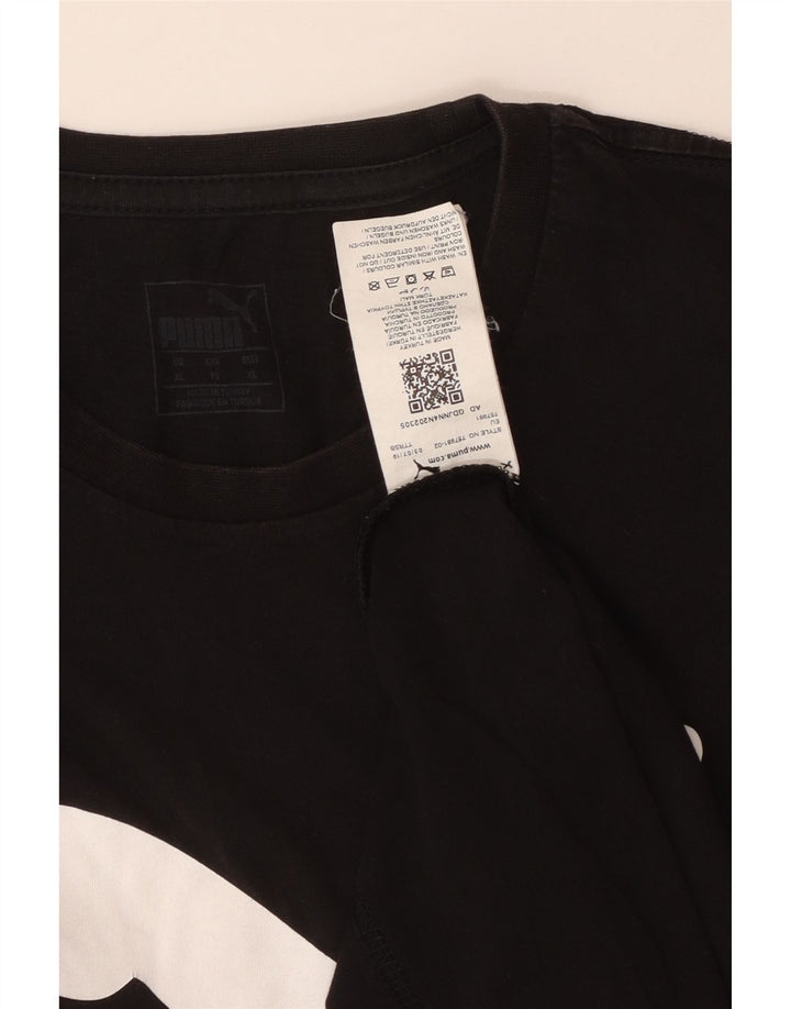 PUMA Camiseta gráfica para hombre Top XL Algodón negro
