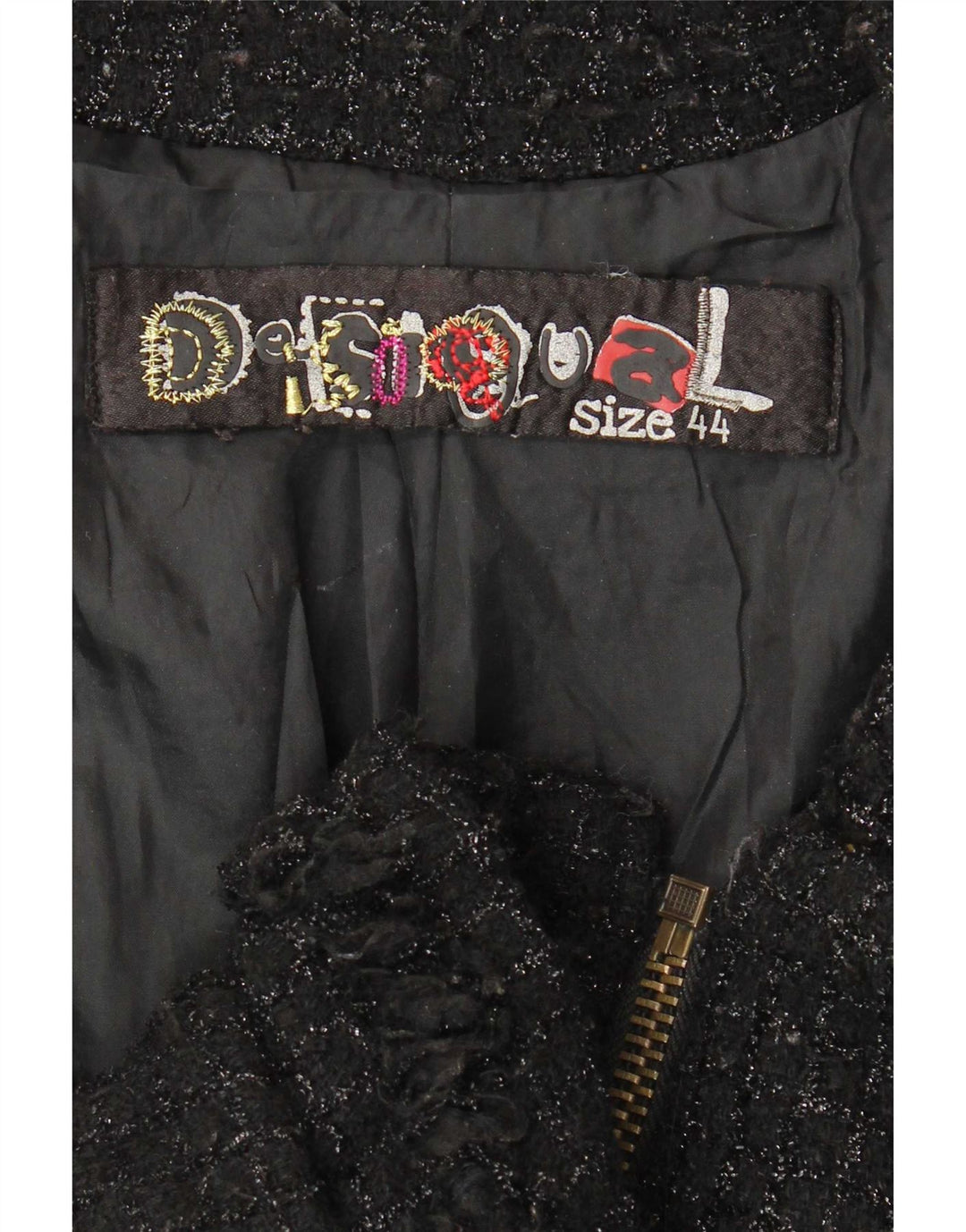 Desigual Chaqueta utilitaria para mujer EU 44 XL Negro