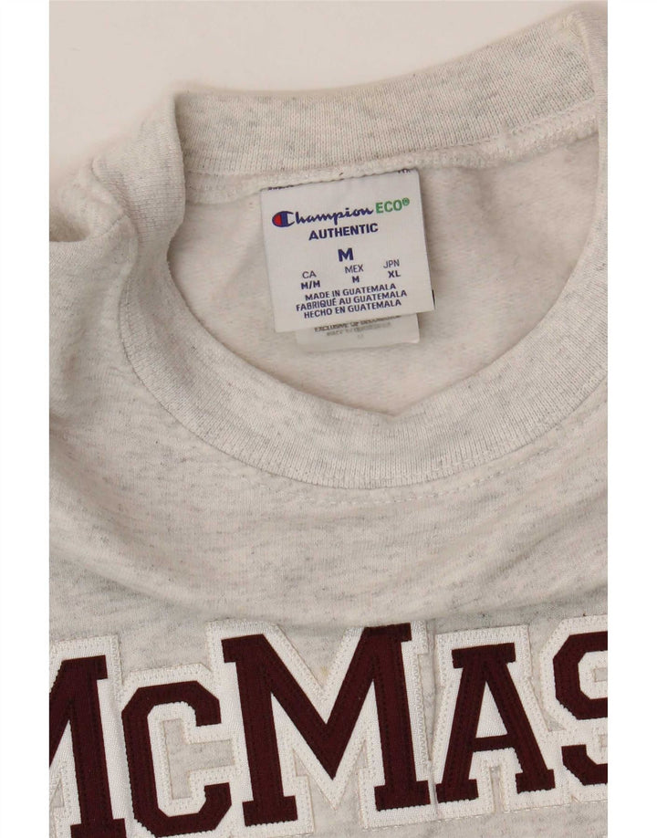 Champion Sudadera Con Estampado Gráfico Jumper De Algodón Gris Medio
