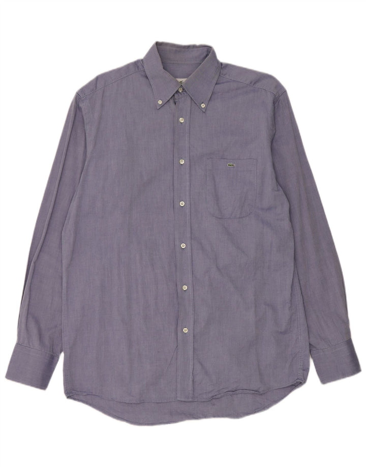Camisa Lacoste Hombre Talla 40 Algodón Azul Medio