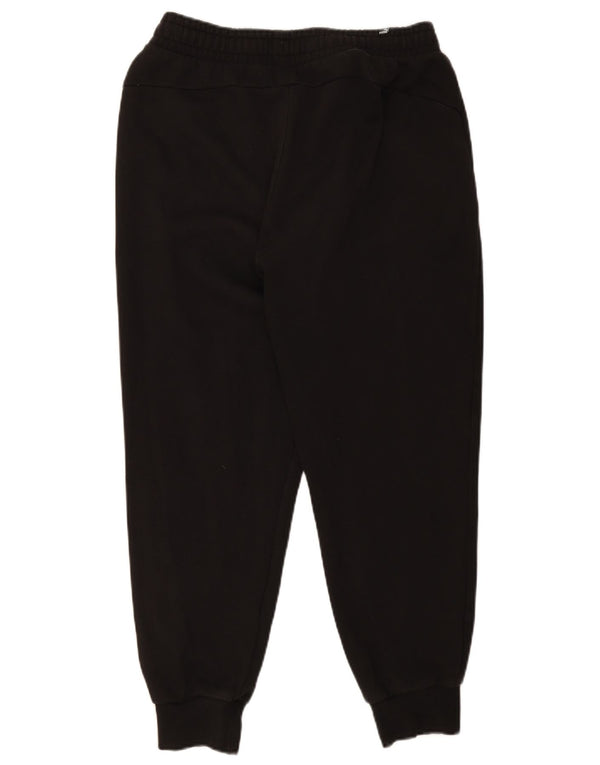 Puma Mujer Chándal Pantalones Joggers UK 44 Grande Negro Algodón Deportes