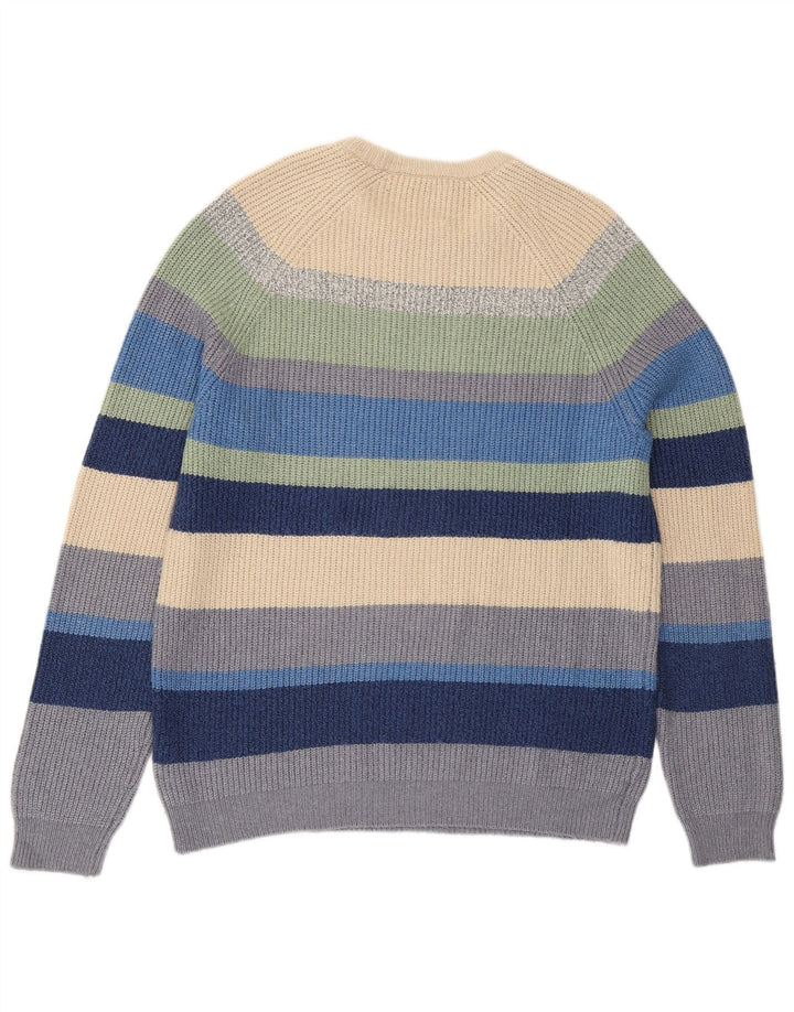 Marks & Spencer - Jersey de cuello redondo para hombre, talla mediana, multicolor, a rayas