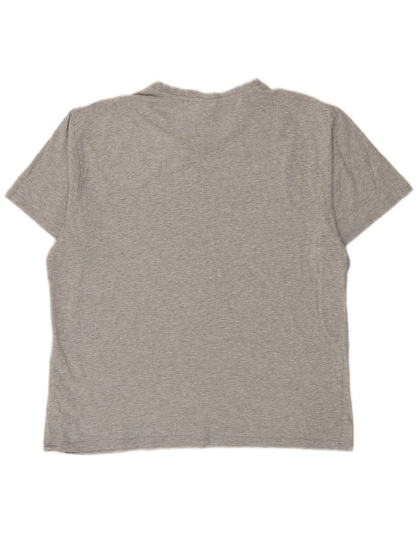 New Balance Camiseta gráfica para hombre Top grande de algodón moteado gris