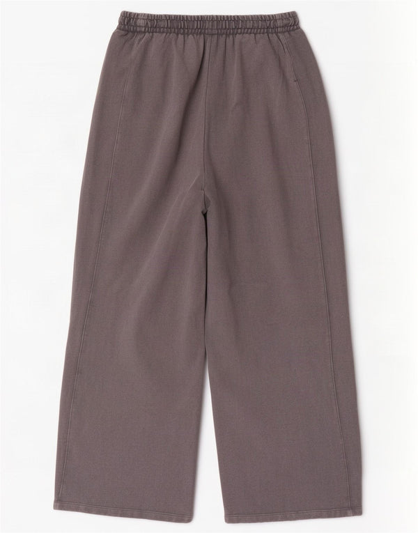 Zara Mujer Pantalón Ancho De Chándal Grande Algodón Gris