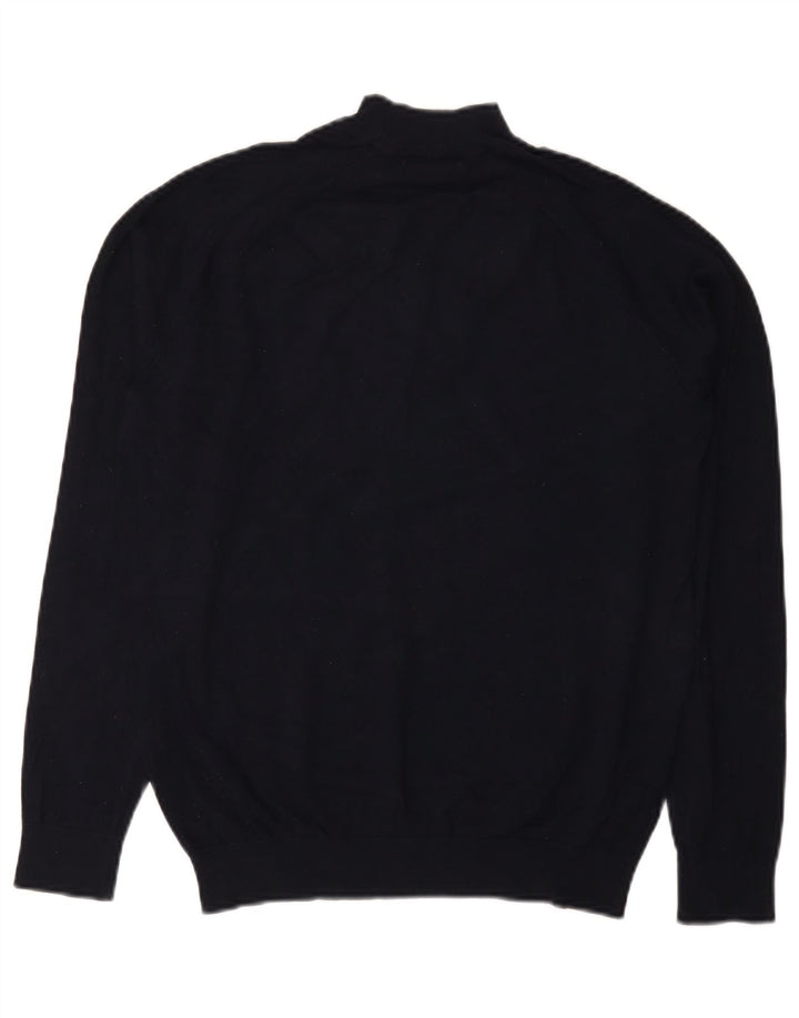 Zara Hombre Jersey Cuello Tortuga Jersey Small Azul Marino Viscosa