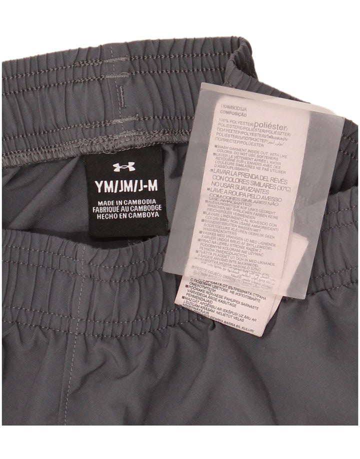 Under Armour Pantalones cortos deportivos con gráficos para niños 9-10 años Poliéster gris medio