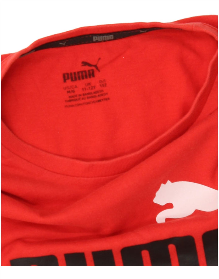 PUMA Camiseta gráfica para niña 11-12 años Rojo
