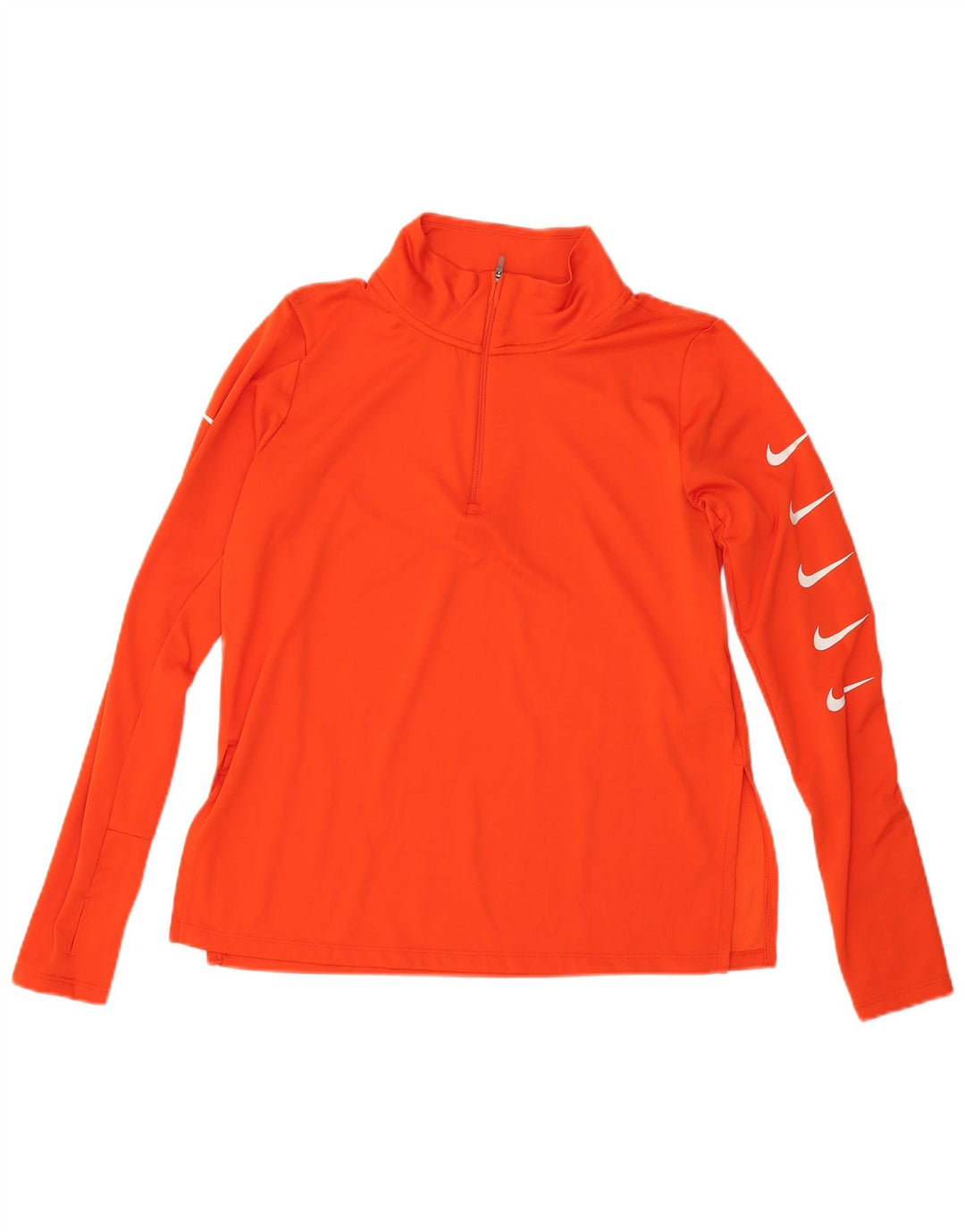 NIKE - Chándal Dri Fit con cremallera y cuello para mujer, talla 40, color naranja mediano