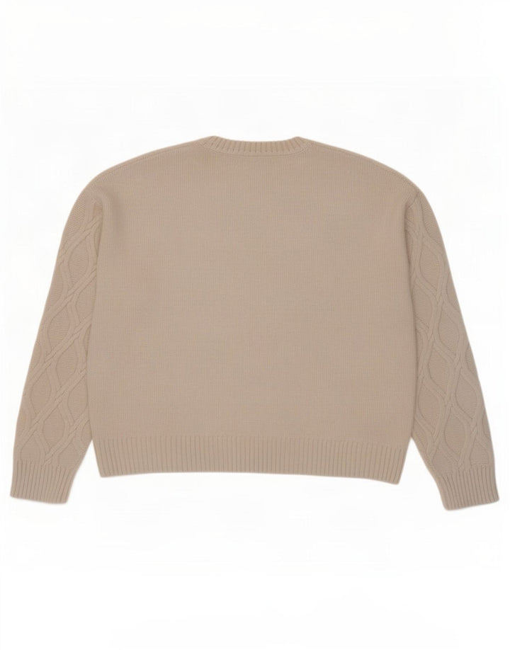 Marks & Spencer - Jersey de cuello redondo para mujer, talla 40, color beige medio