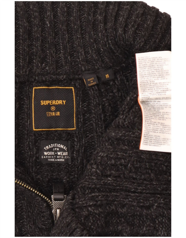 Superdry Jersey De Cuello Con Cremallera Para Hombre Acrílico Gris Medio