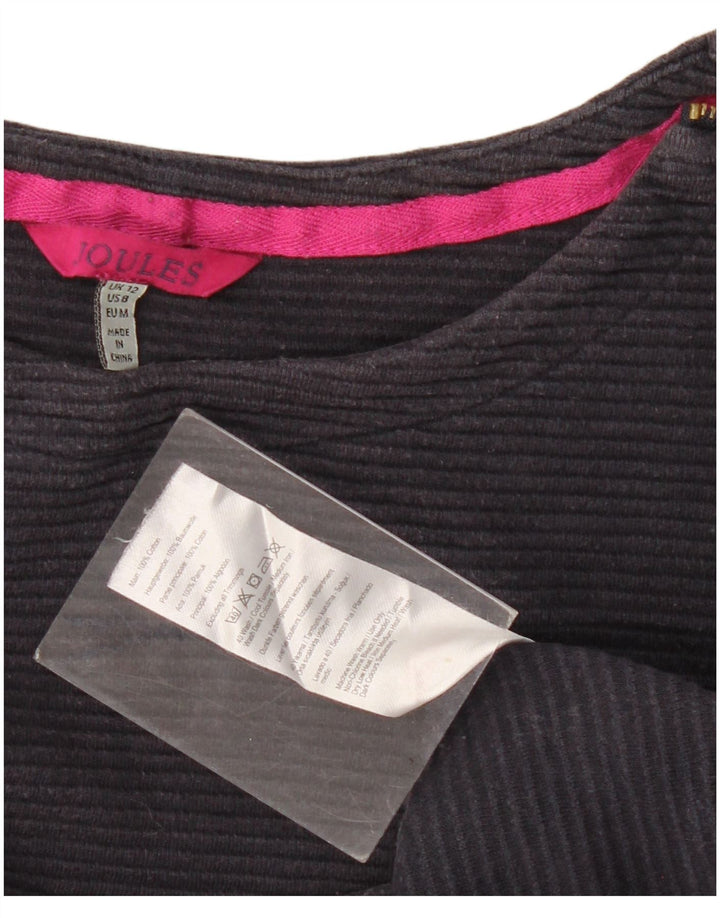 Camiseta Joules Mujer Manga Larga UK 42 Medio Azul Marino Algodón