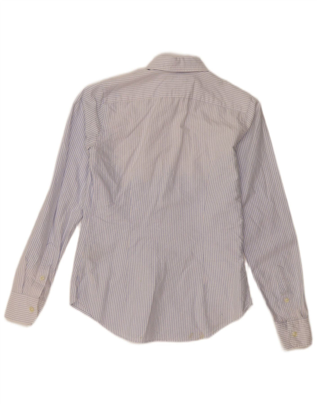 RALPH LAUREN Camisa ajustada para mujer US 0 XS Algodón a rayas azules