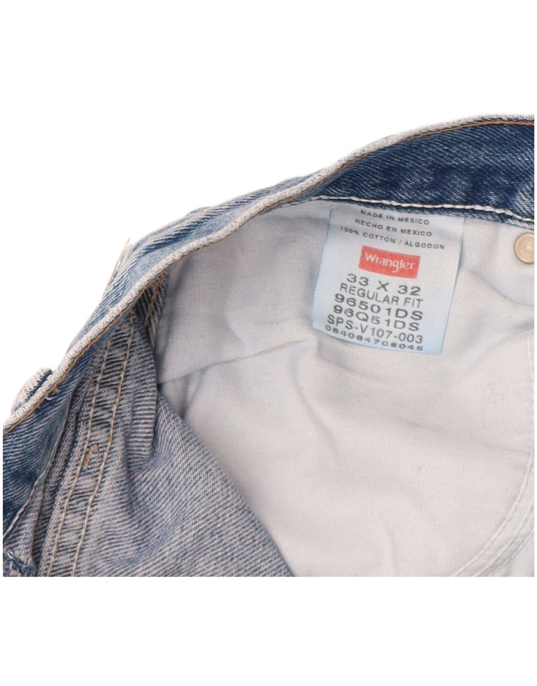 WRANGLER Vaqueros rectos de corte regular para hombre W33 L32 Algodón azul