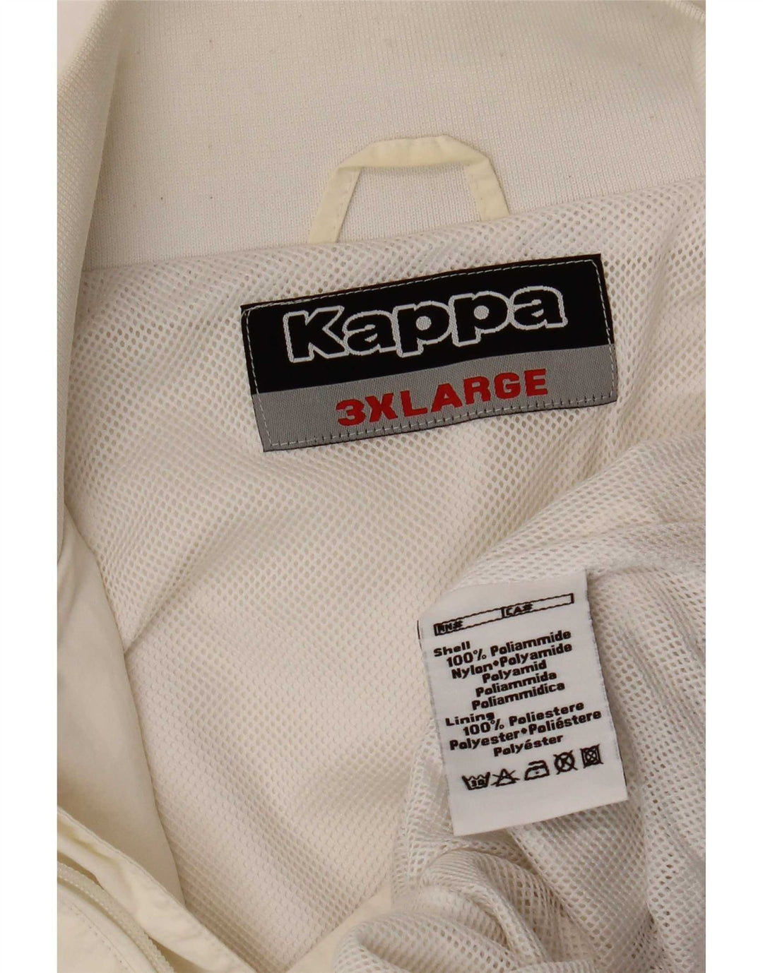 Chaqueta Bomber Kappa Hombre UK 46 3XL Poliamida Blanca