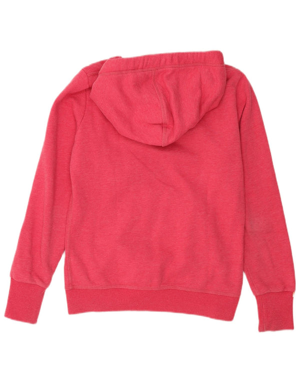 Superdry Suéter con capucha y cremallera para mujer UK 44 Poliéster rosa medio
