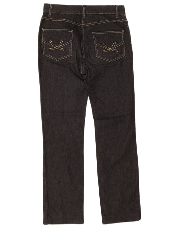 Marks & Spencer Vaqueros rectos para mujer UK 8 Small W26 L27 Algodón negro