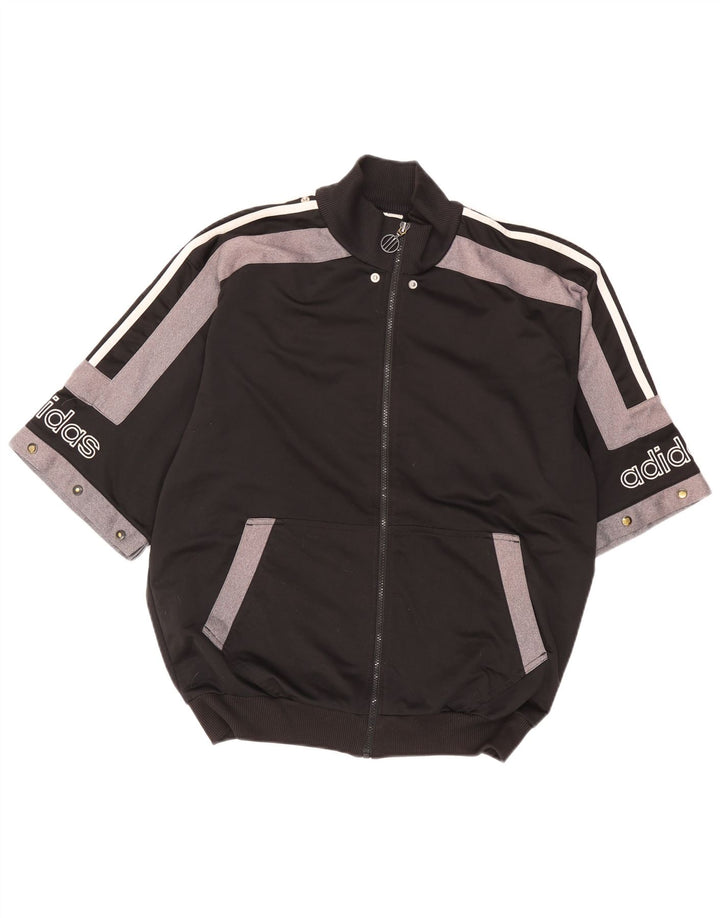 ADIDAS Chaqueta superior de chándal con gráfico para hombre UK 40/42 Medium Black Colourblock