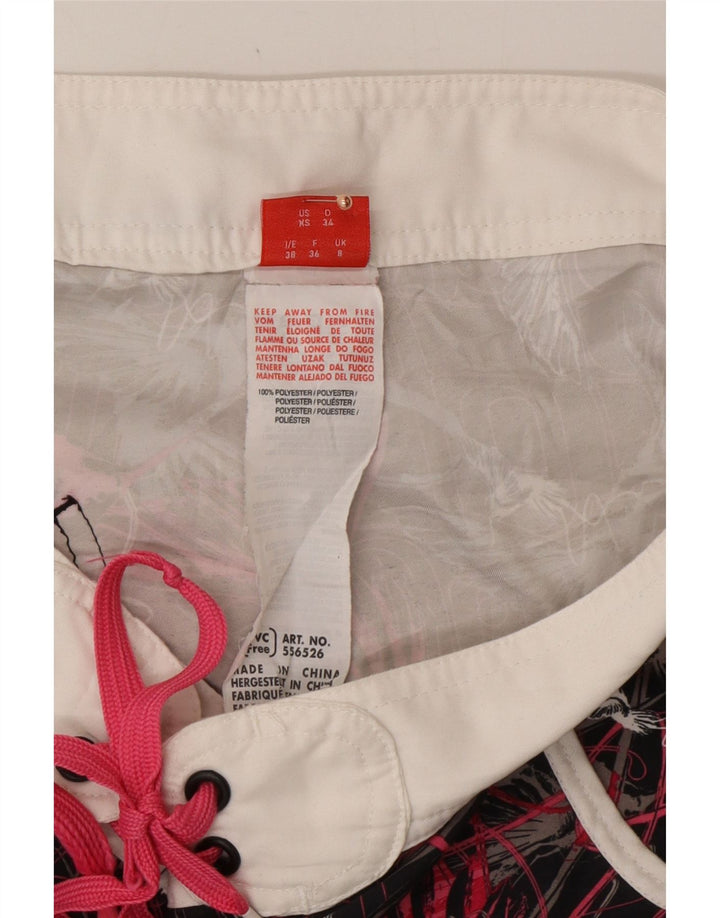 PUMA Bañador con estampado abstracto para mujer, talla 8, talla pequeña, multicolor