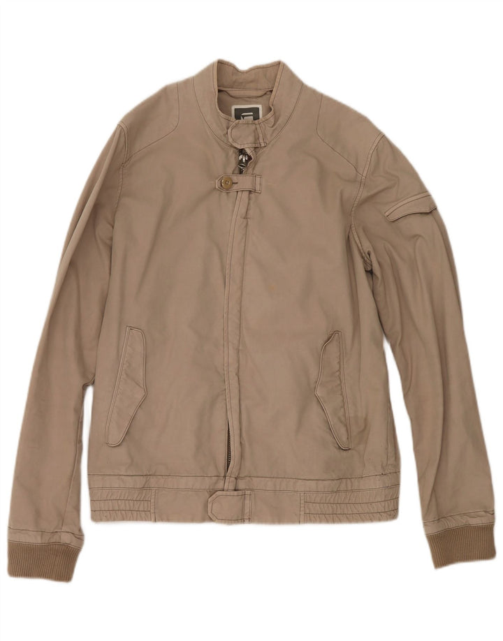 G-Star Chaqueta Bomber para Hombre UK 40 Grande Algodón Beige