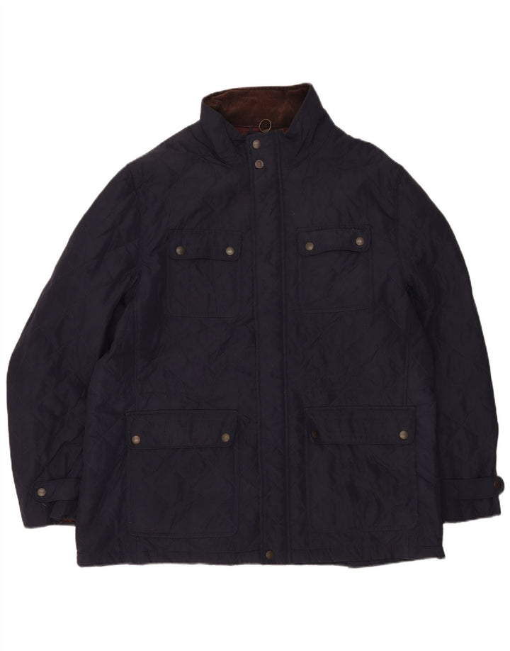 Marks & Spencer Chaqueta acolchada para hombre UK 44 2XL Poliéster azul marino