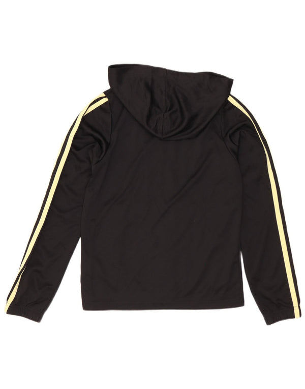 Adidas - Chaqueta con capucha para mujer, talla 8, poliéster, color negro