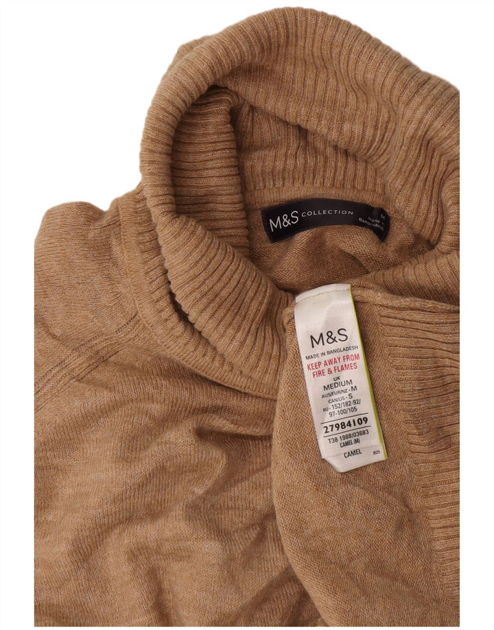 Marks & Spencer Jersey con cuello vuelto para mujer UK 44 Acrílico beige medio