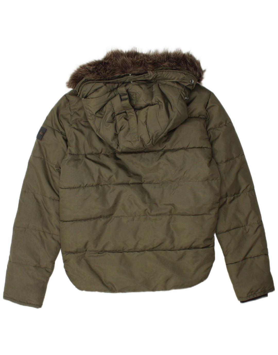 SUPERDRY Chaqueta acolchada con capucha para hombre UK 36 Small Khaki Nylon