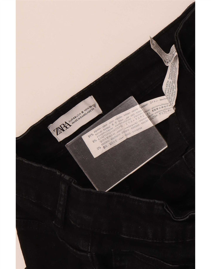 Zara Jeans Slim Mujer EU 40 Medium W30 L28 Algodón Negro