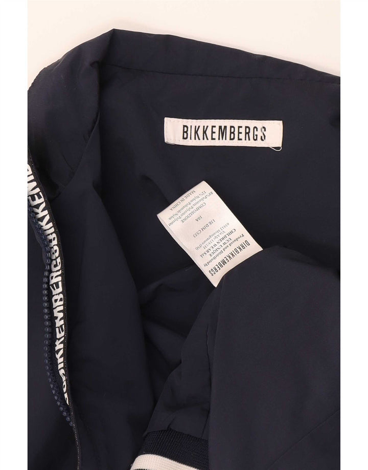 Bikkembergs Cazadora bomber para niño 9-10 años Azul marino Poliéster color block