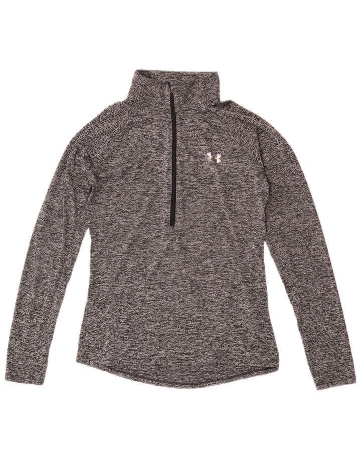Under Armour Hombre Heat Gear Jersey Chándal Top Pequeño Gris Moteado