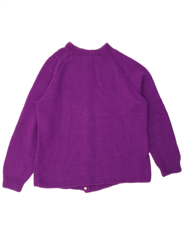 Vintage mujer Cardigan suéter Reino Unido 14 medio púrpura