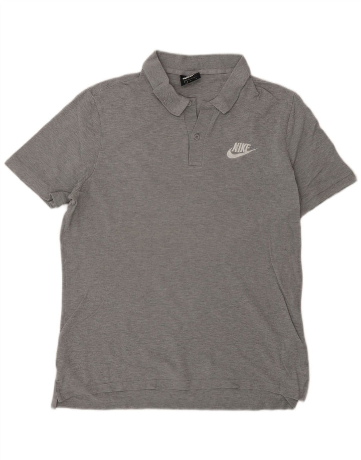 Nike Polo para hombre de algodón moteado gris grande