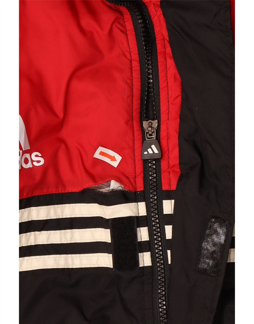 ADIDAS Abrigo acolchado holgado para hombre UK 40/42 Medium Black Colourblock