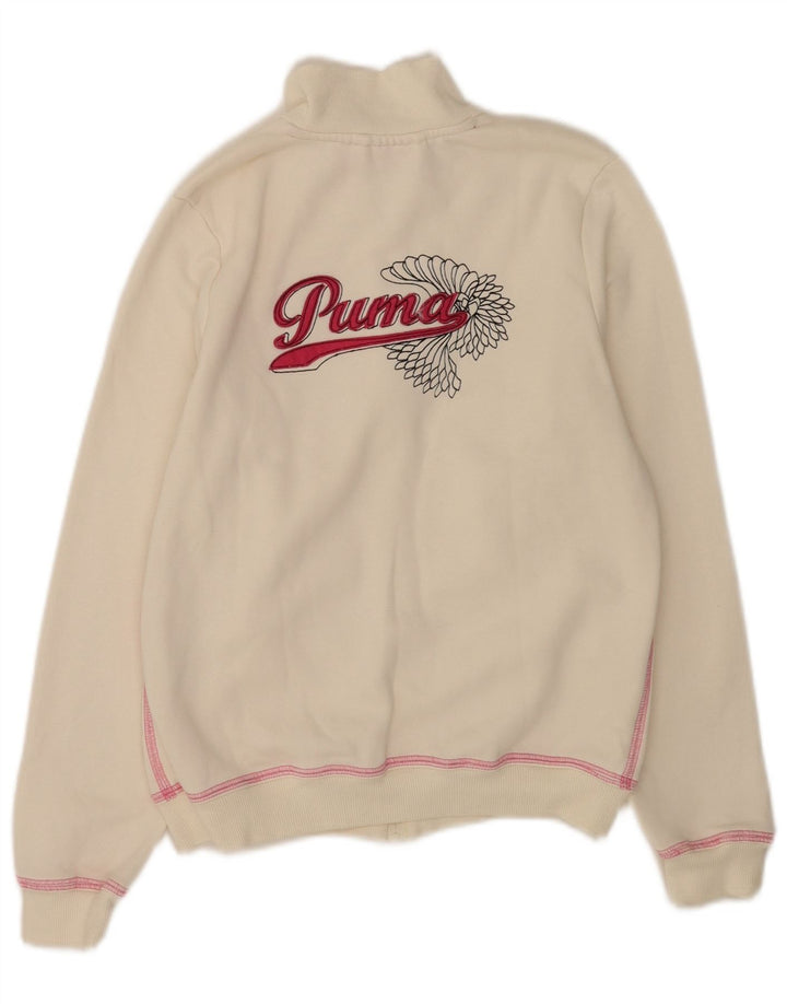 Puma - Chaqueta de chándal gráfica para niña, 11-12 años, color blanco