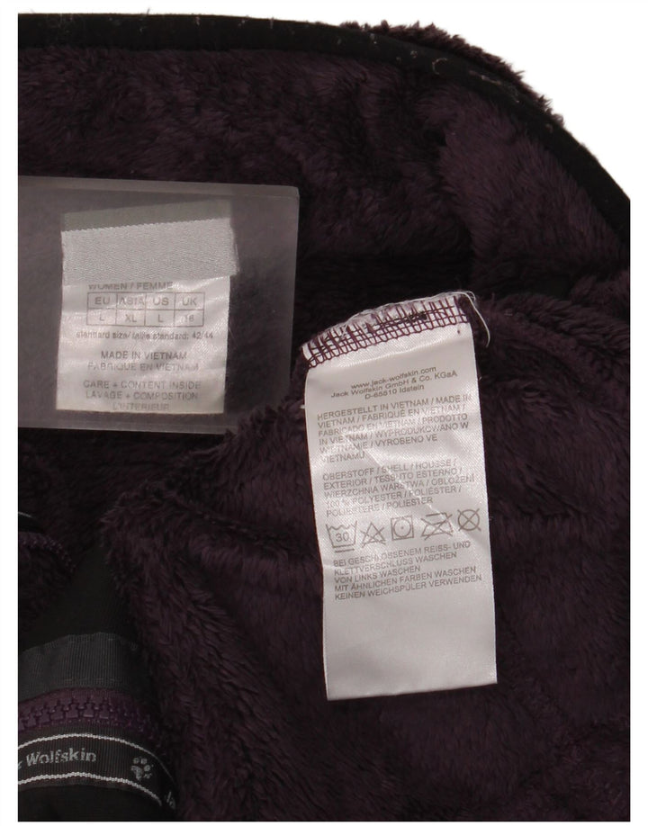 Jack Wolfskin Chaqueta polar para mujer UK 46 Poliéster morado grande