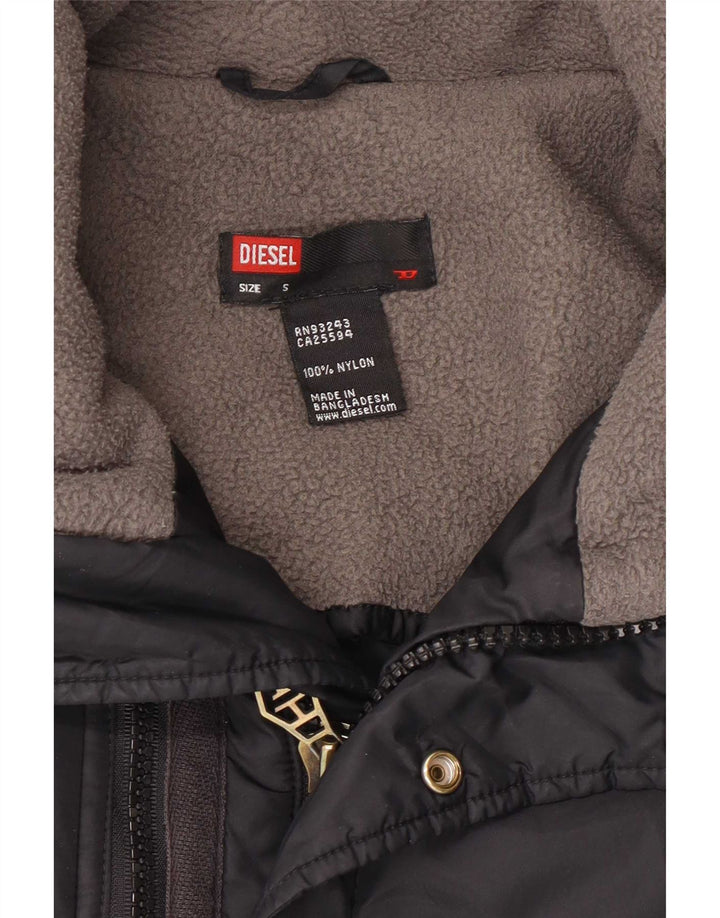 Diesel Chaqueta acolchada para hombre UK 36 Small Nylon negro