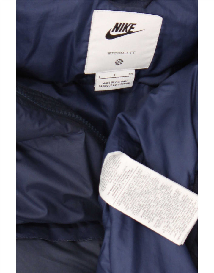 Nike Chaqueta acolchada con capucha Storm-Fit para hombre UK 36 Small Azul marino Poliéster