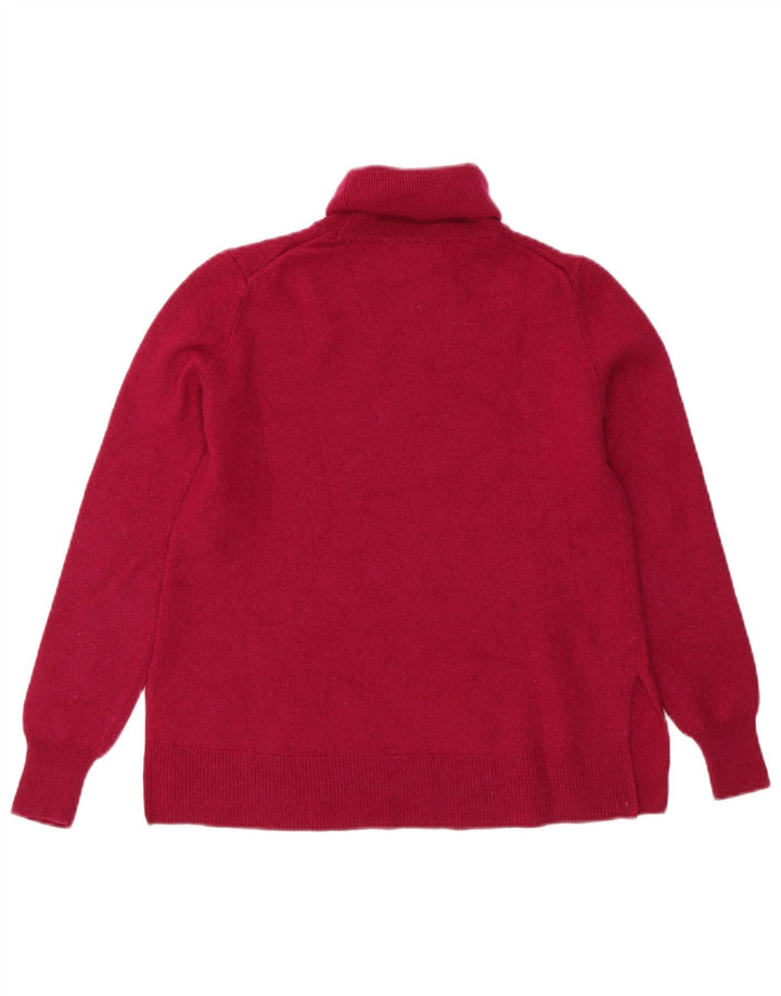 Massimo Dutti Jersey Corto con Cuello Redondo para Mujer UK 6 XS Lana Granate