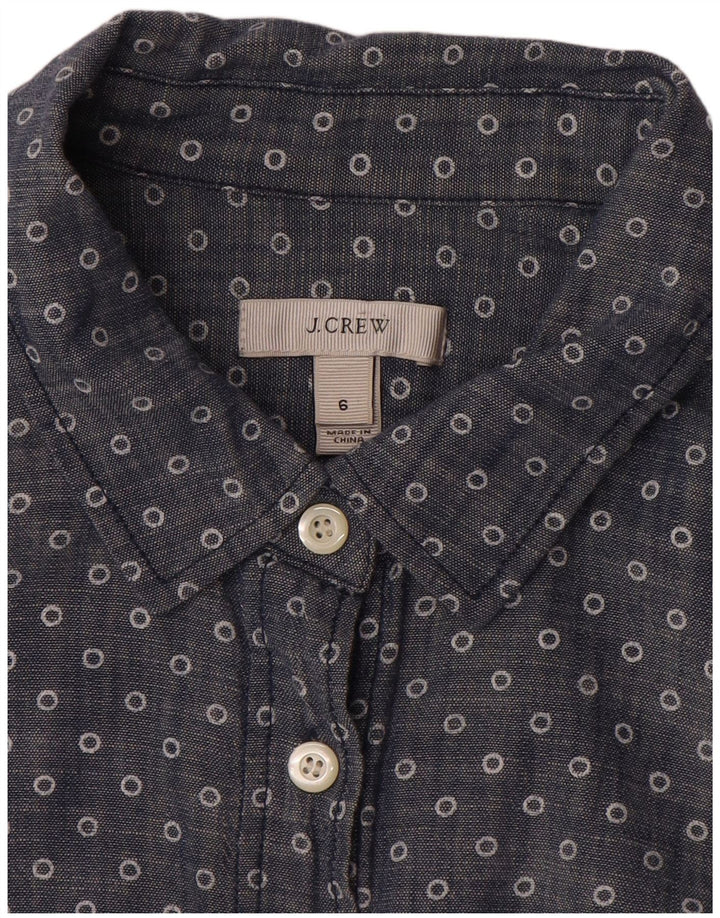 J. CREW Camisa tipo jersey para mujer US 6, tamaño mediano, azul manchado