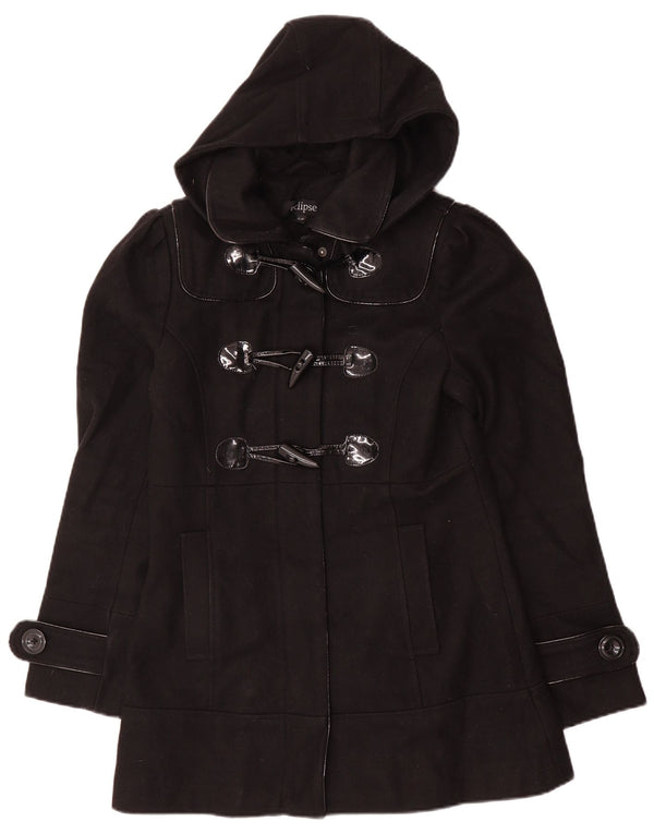 Eclipse Mujer Trenca Con Capucha UK 10 Small Lana Negra