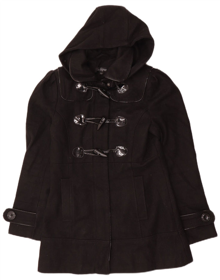 Eclipse Mujer Trenca Con Capucha UK 10 Small Lana Negra