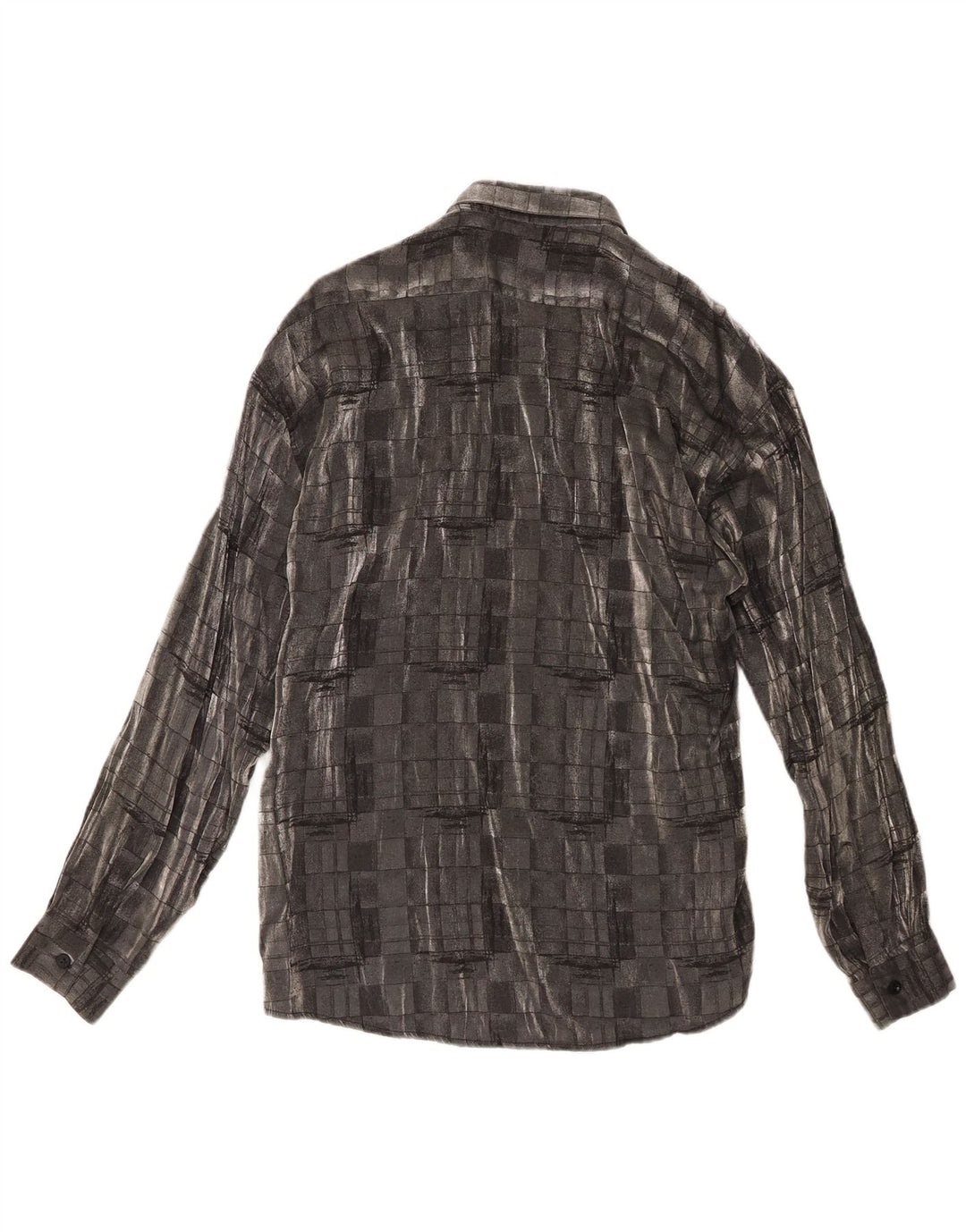 Camisa tipo' S para hombre de viscosa geométrica gris grande
