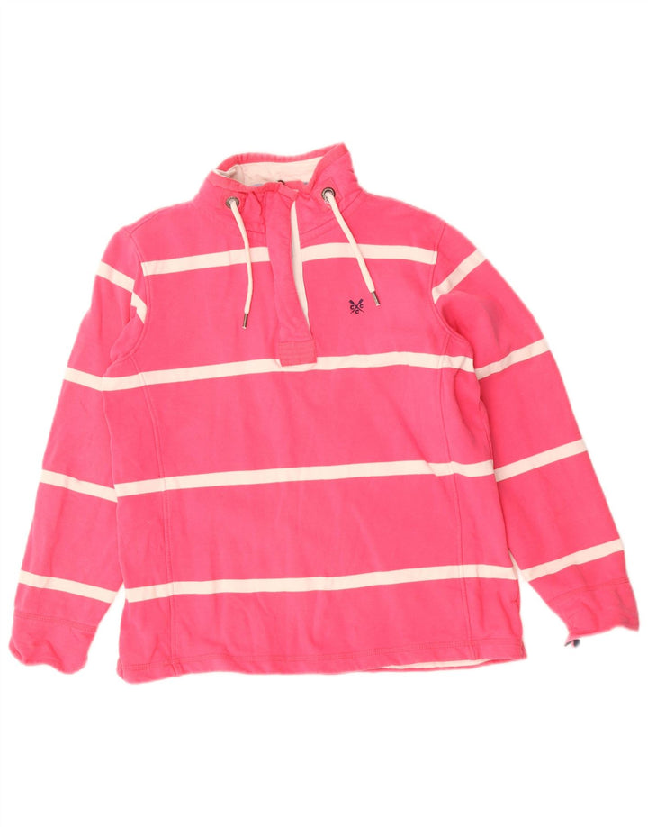 Crew Clothing - Sudadera extragrande para mujer, talla 10, color rosa, a rayas