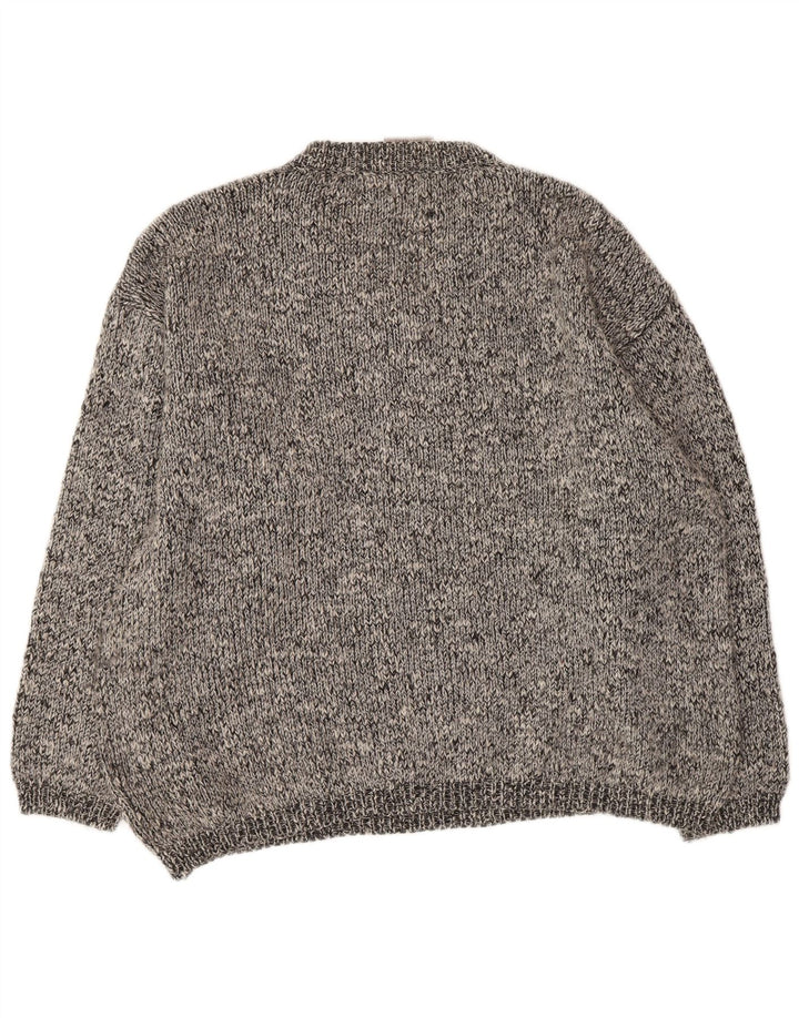 Consenso Jersey con Cuello en V para Hombre XL Lana Moteada Gris