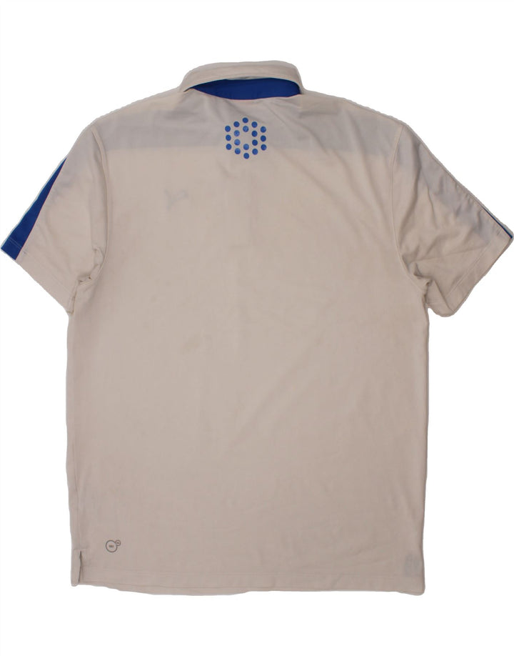 PUMA Boys Polo Shirt 13-14 Years White Colourblock Vintage Puma and Second-Hand Puma from Messina Hembry 