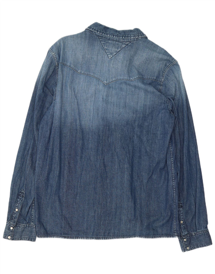 Camisa Tommy Hilfiger Hombre Denim XL Algodón Azul