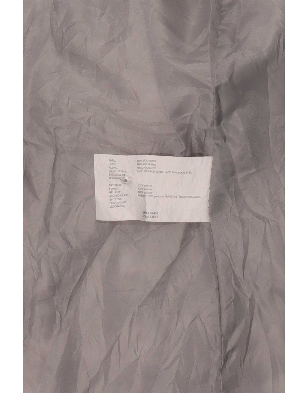 Nautica Chaqueta acolchada con capucha para mujer UK 6 XS Gris Poliéster