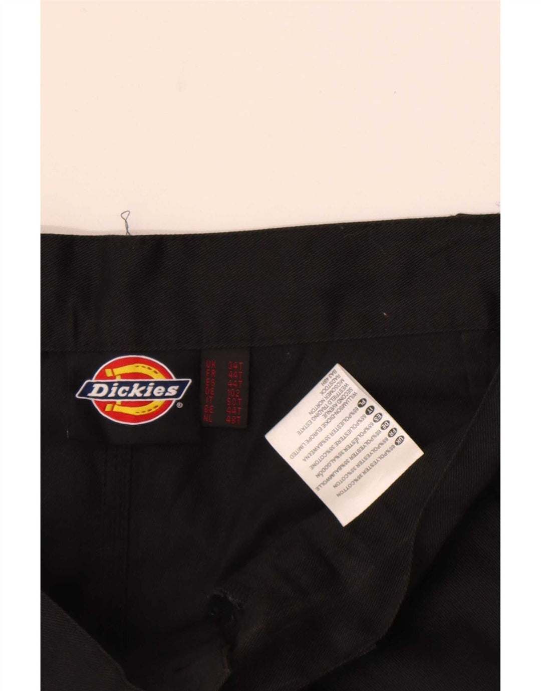 Dickies Pantalones cargo rectos para hombre W34 L29 Poliéster negro