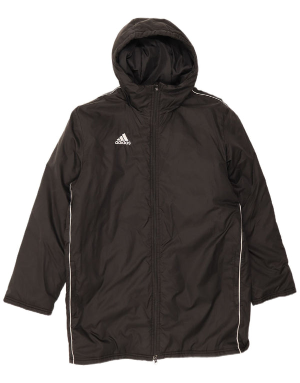 Adidas Abrigo acolchado con capucha para hombre UK 38 Medium Black Nylon