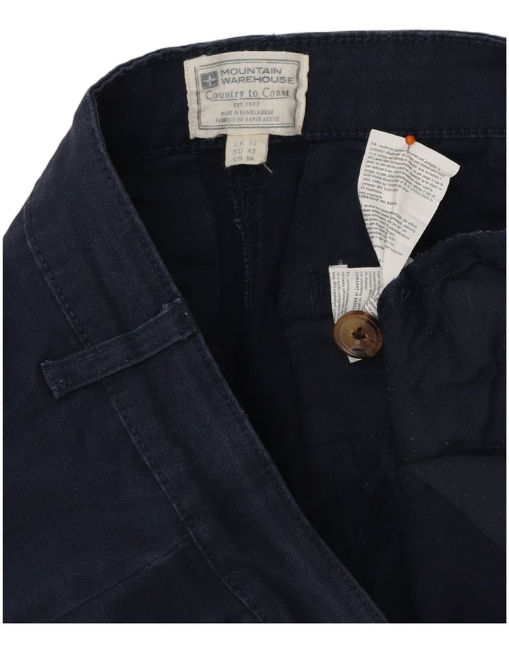 MOUNTAIN WAREHOUSE Pantalones cortos chinos para mujer UK 14 Large W32 Azul marino Algodón
